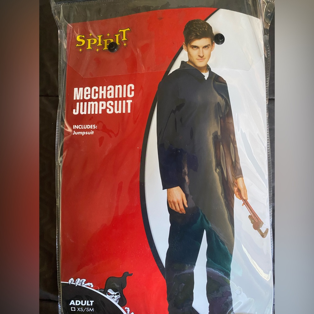 Spirit Halloween Blue Mechanic Jumpsuit Costume
